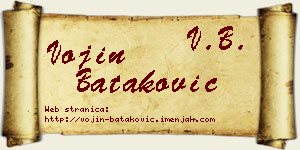 Vojin Bataković vizit kartica